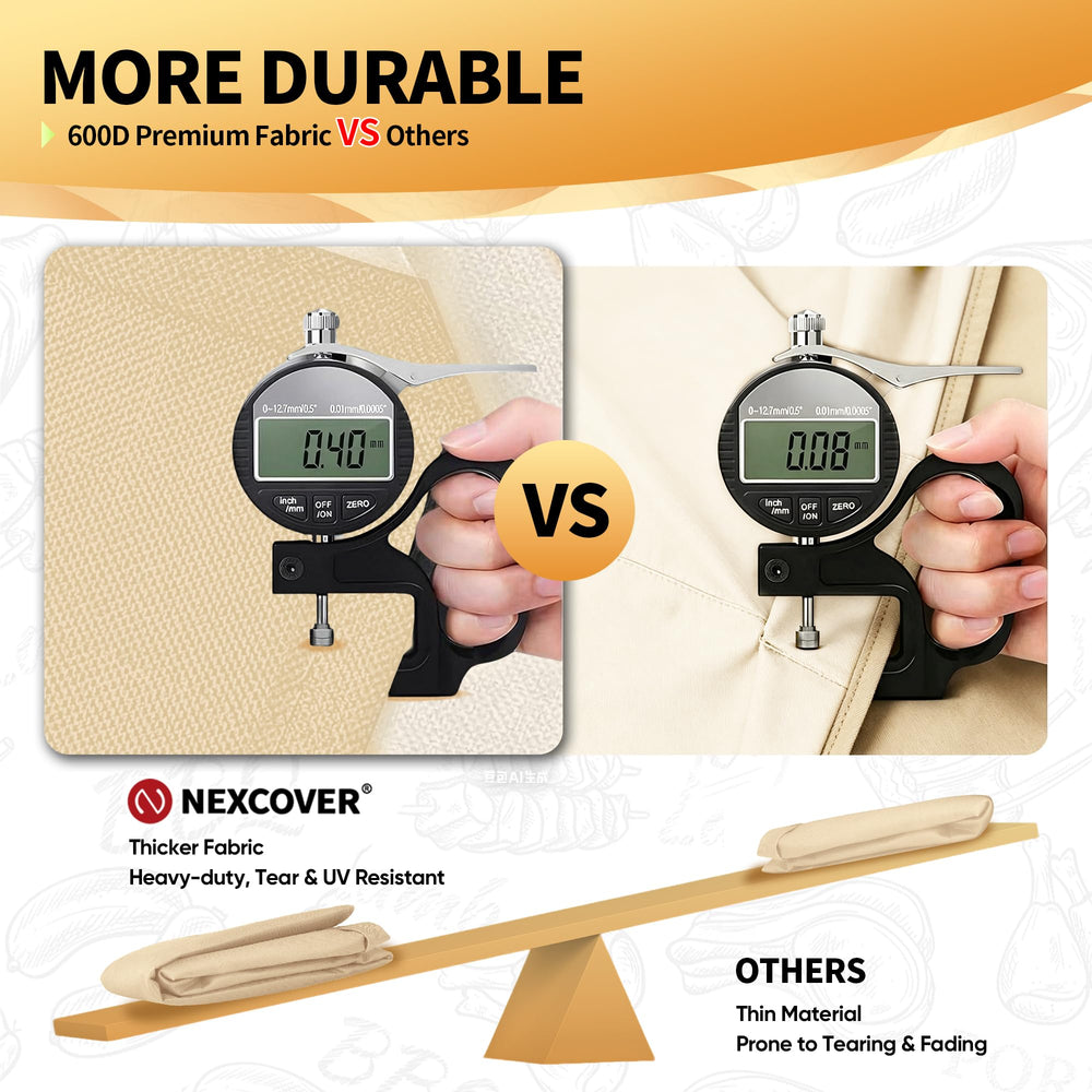 NEXCOVER grill cover dimensions displayed