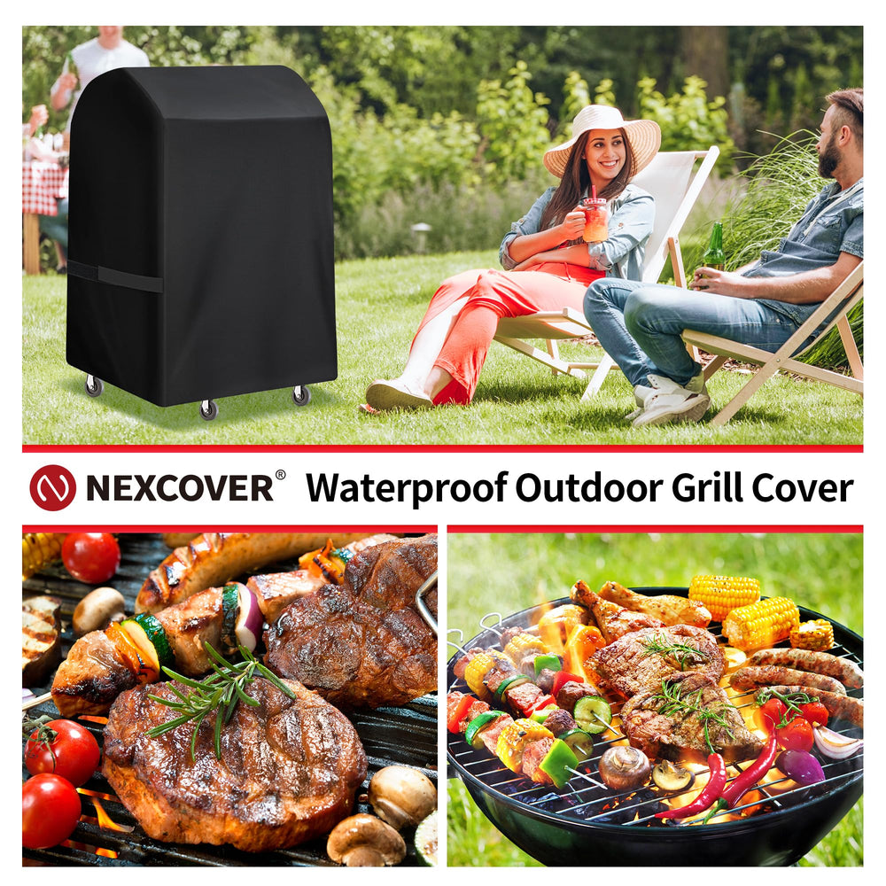 NEXCOVER grill cover showcasing Velcro straps for secure fit