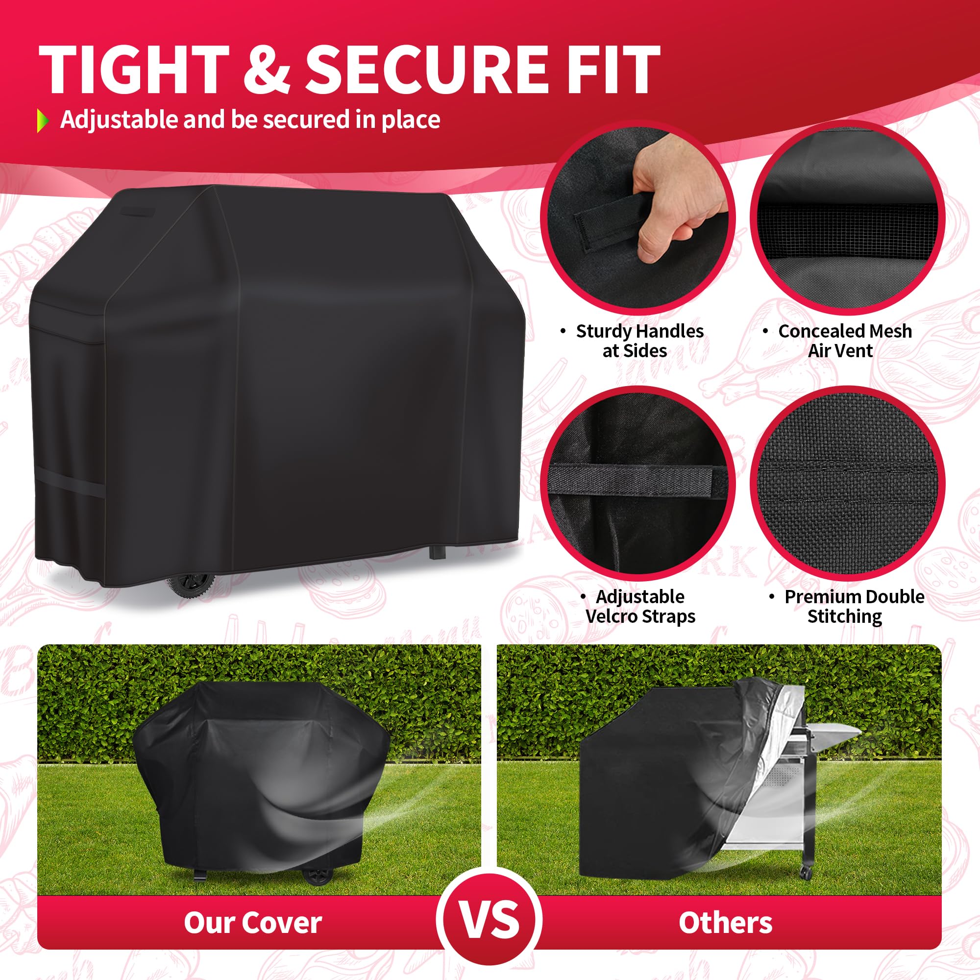 NEXCOVER Grill Cover showcasing waterproof material
