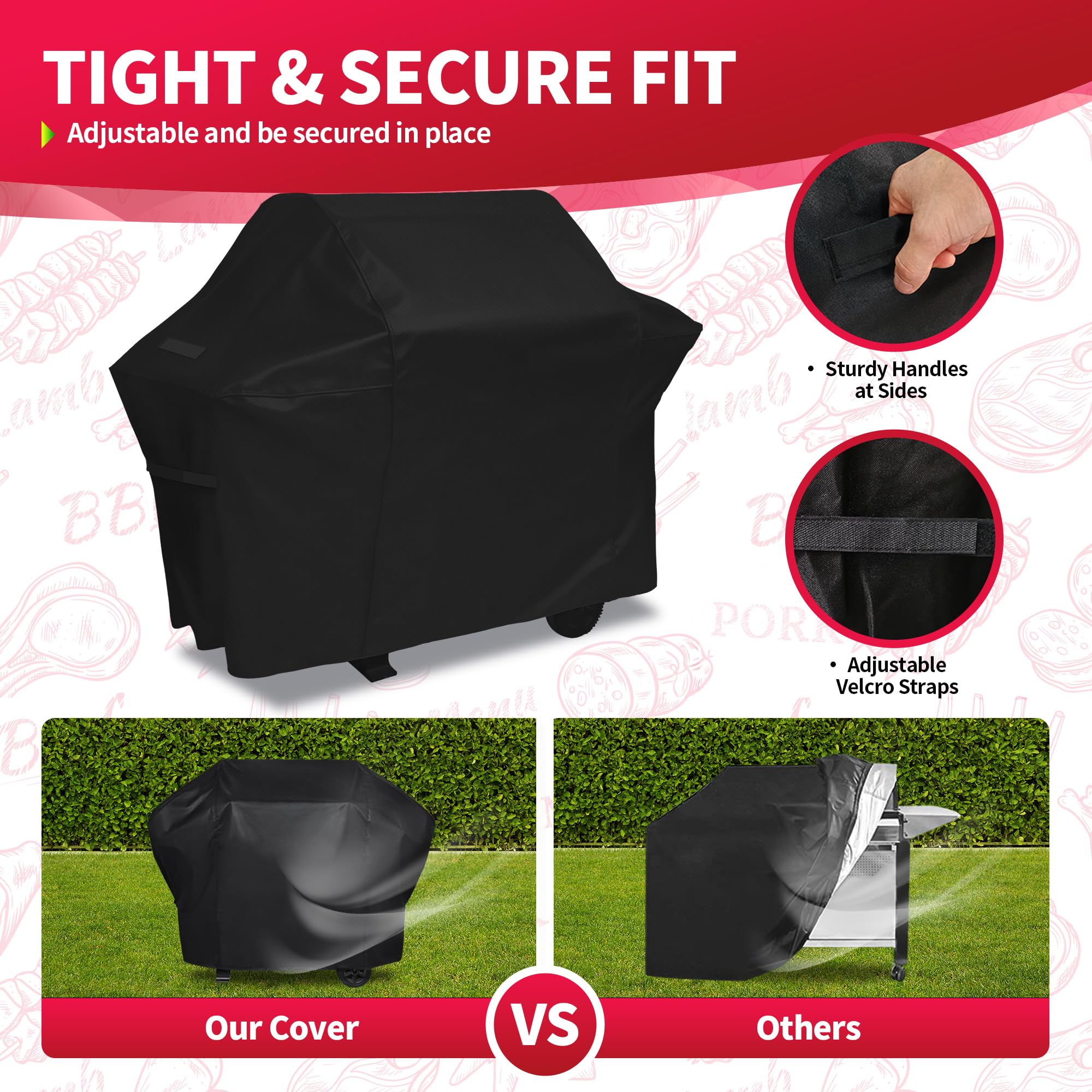 NEXCOVER Grill Cover shown on a grill