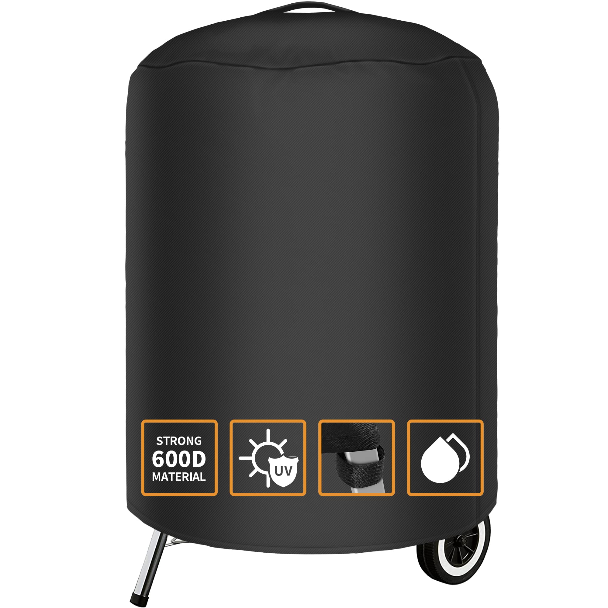 NEXCOVER Kettle Grill Cover black, front view