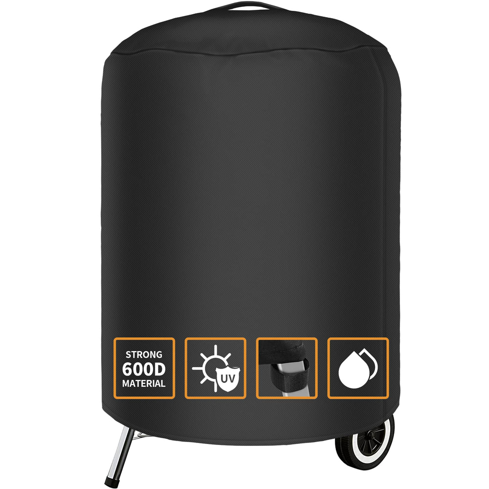 NEXCOVER Kettle Grill Cover black, front view