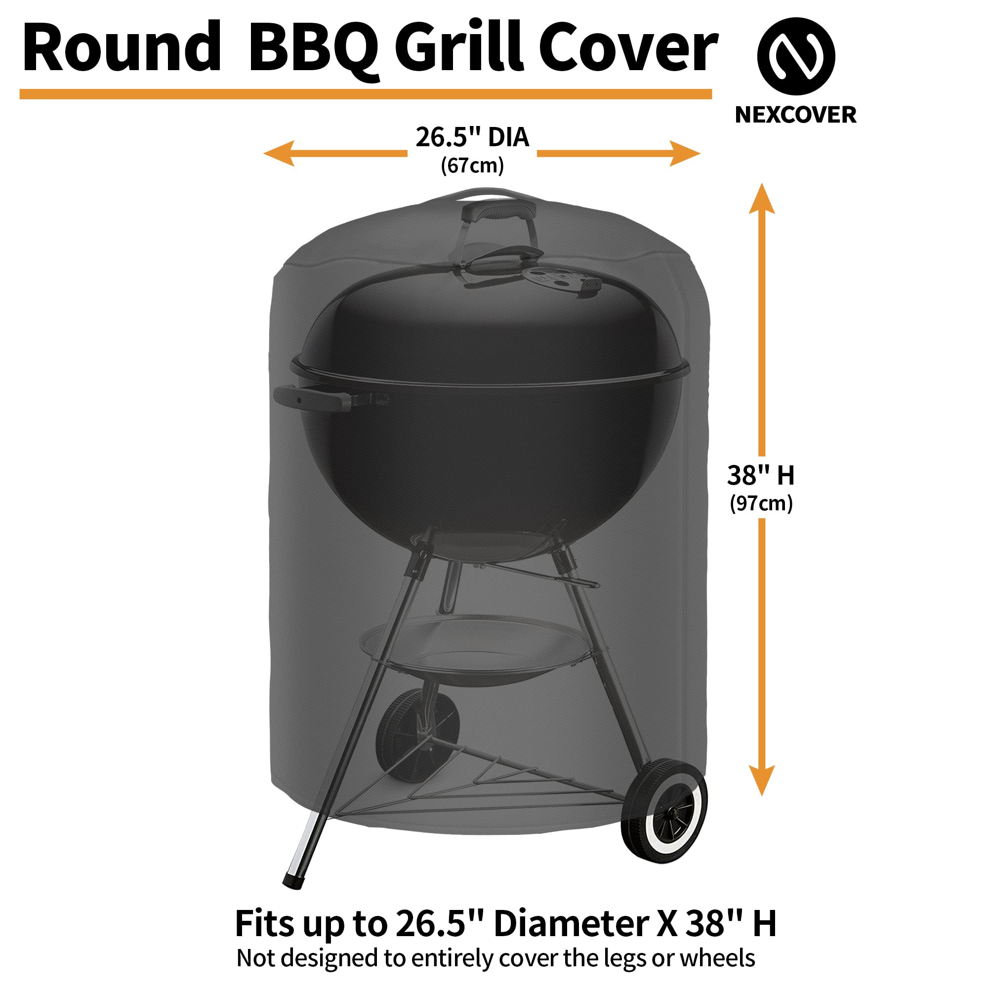 NEXCOVER Kettle Grill Cover on Weber 22-inch grill