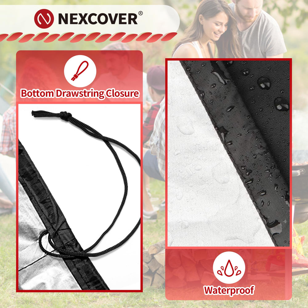NEXCOVER Round Grill Cover reflective tape for visibility