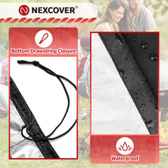 NEXCOVER Round Grill Cover reflective tape for visibility