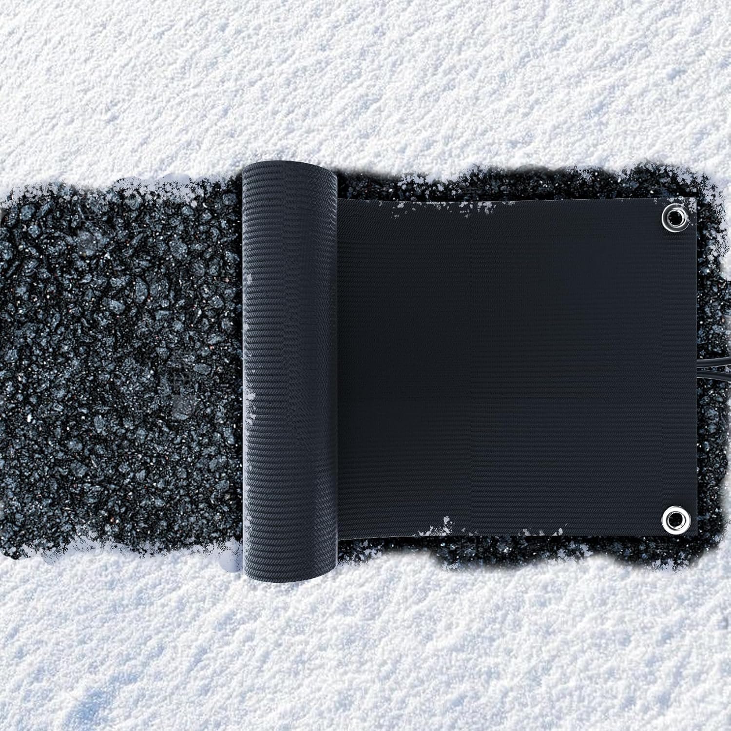 NexiPro Snow Melting Mats set up on stairs for de-icing