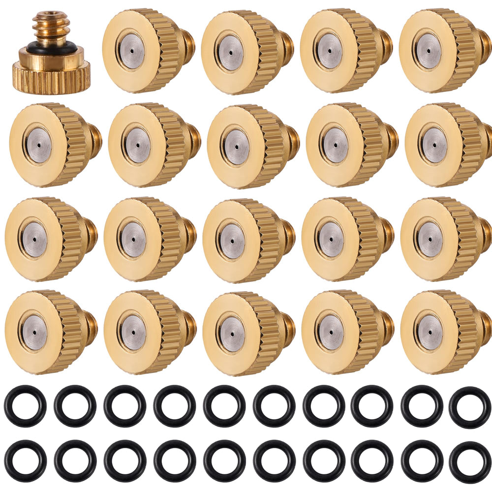 NFAMRZCAR 20 pack brass misting nozzles front view