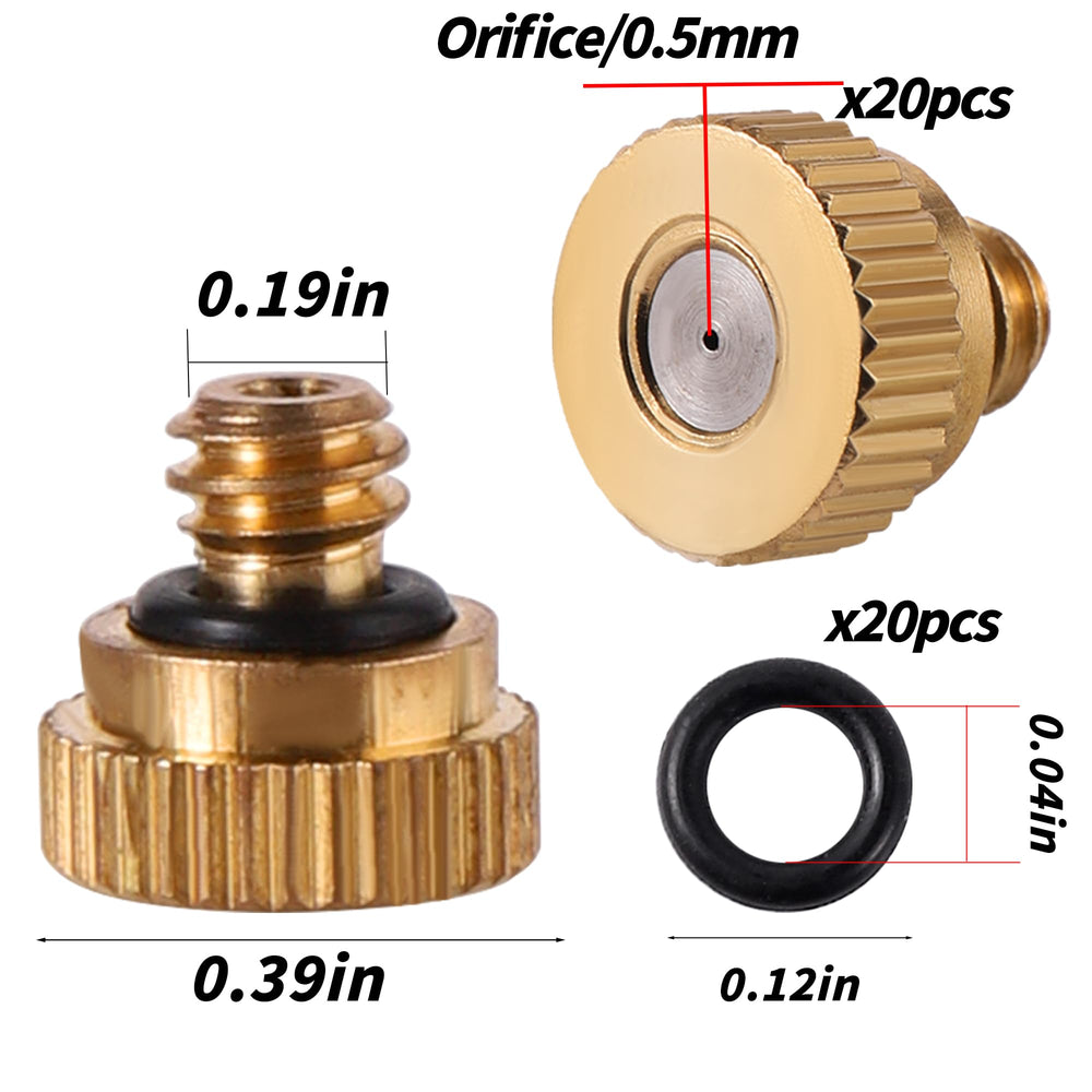NFAMRZCAR brass misting nozzles with O rings