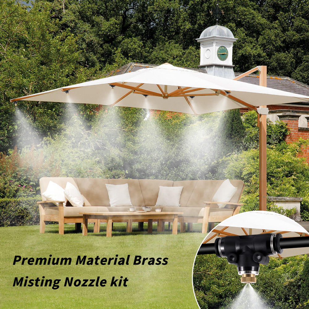 NFAMRZCAR Misting Nozzles attached to RV awning