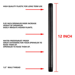 NFAMRZCAR sprinkler extensions showing black high-density polyethylene material