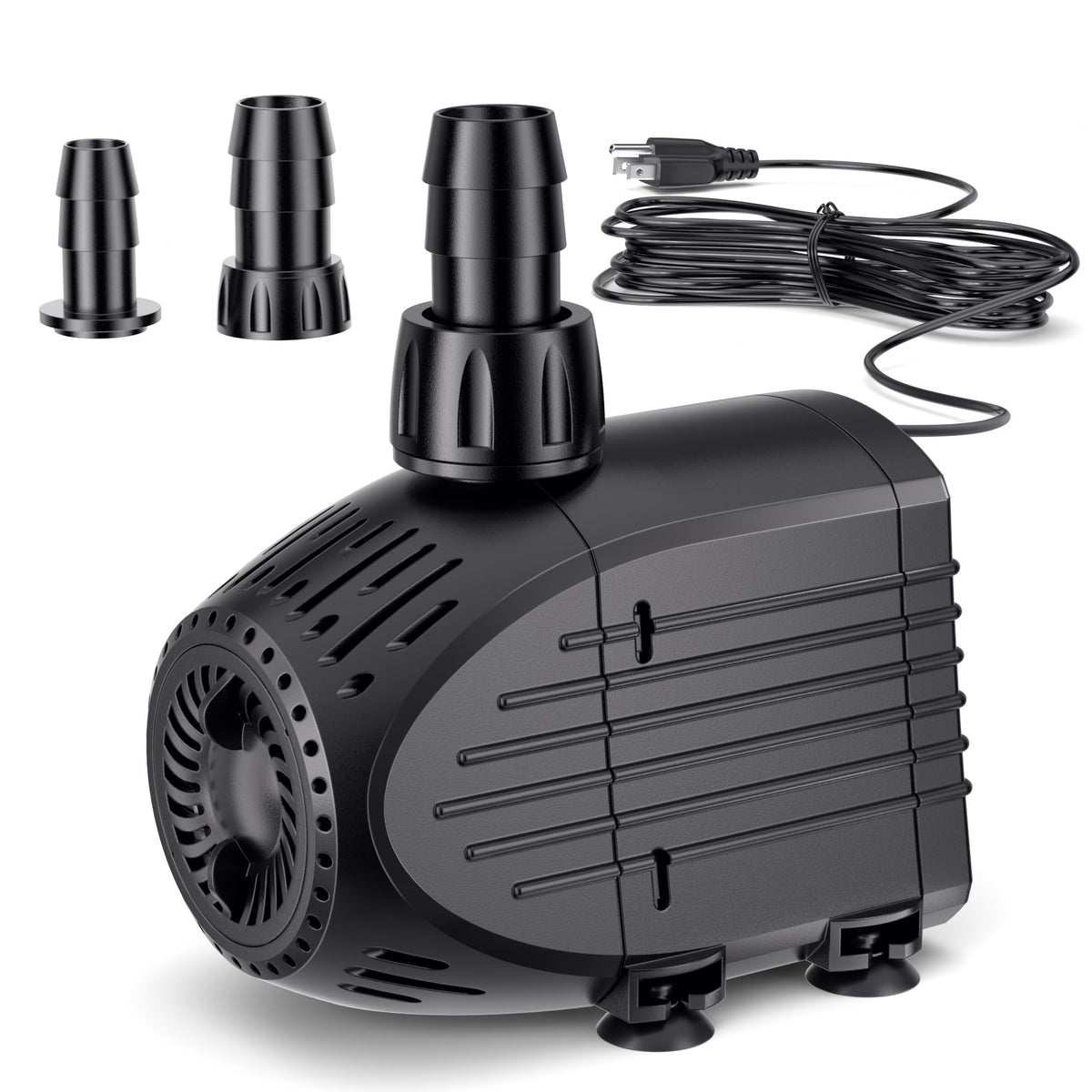 NFESOLAR Ultra Quiet Submersible Water Pump black model front view
