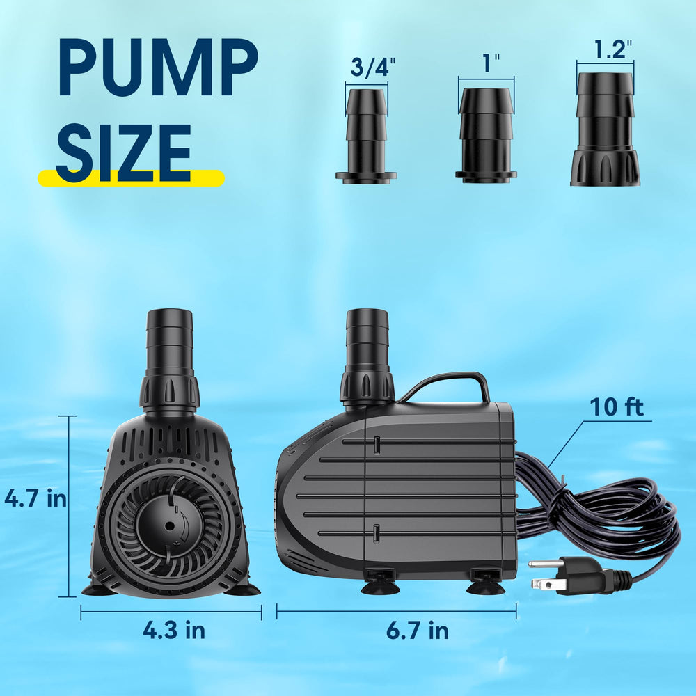 NFESOLAR Ultra Quiet Submersible Water Pump side view
