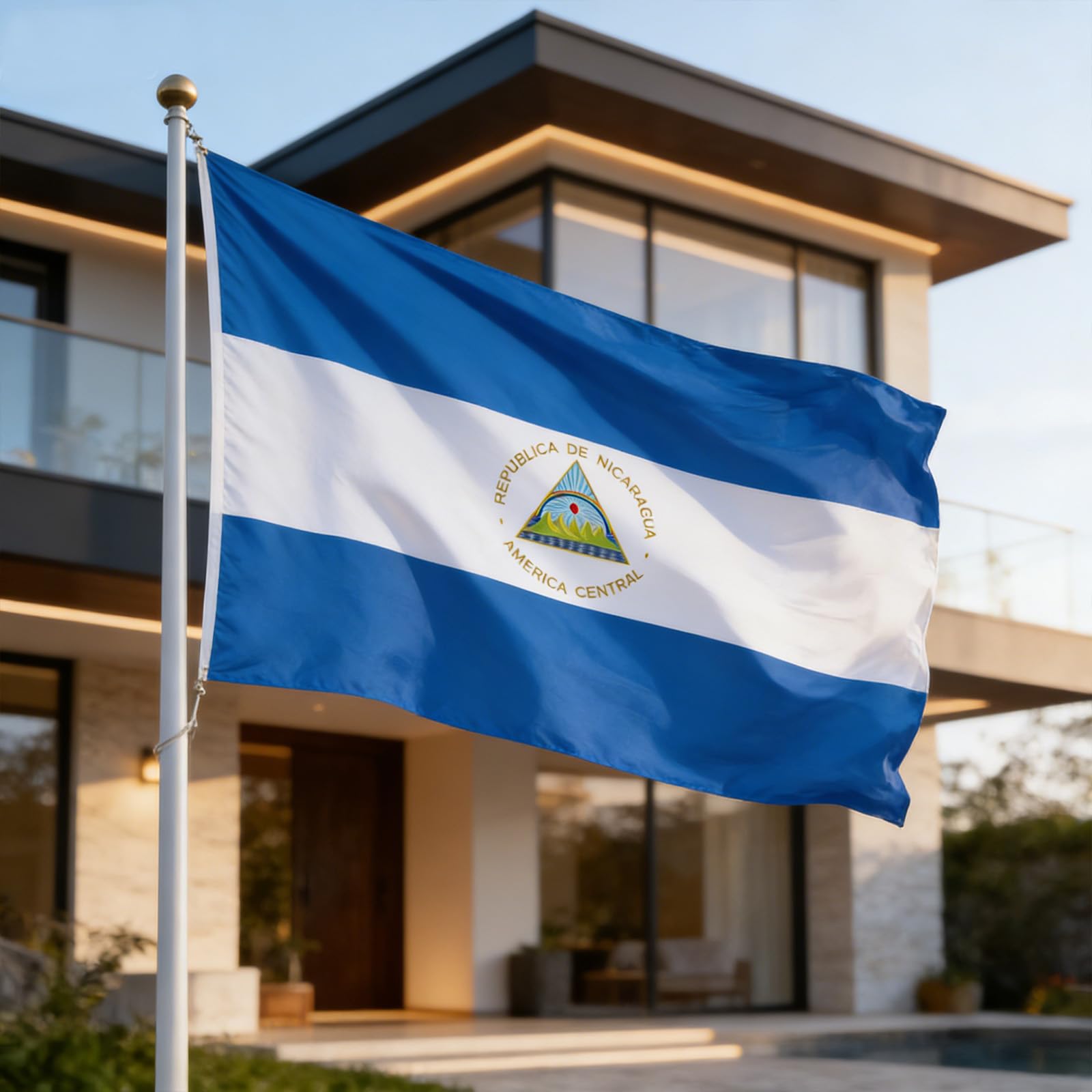 Nicaragua Flag with clear digital print design