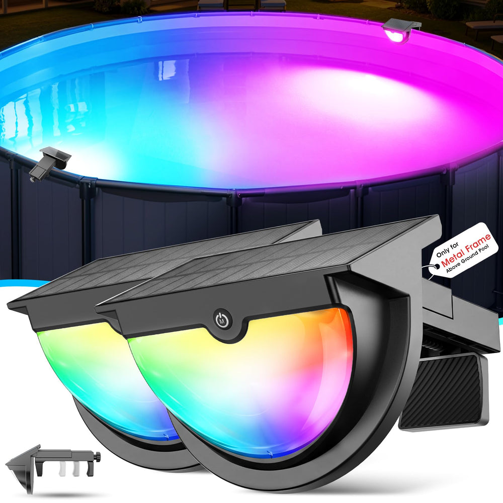Niceput Solar Pool Lights - Black model front view