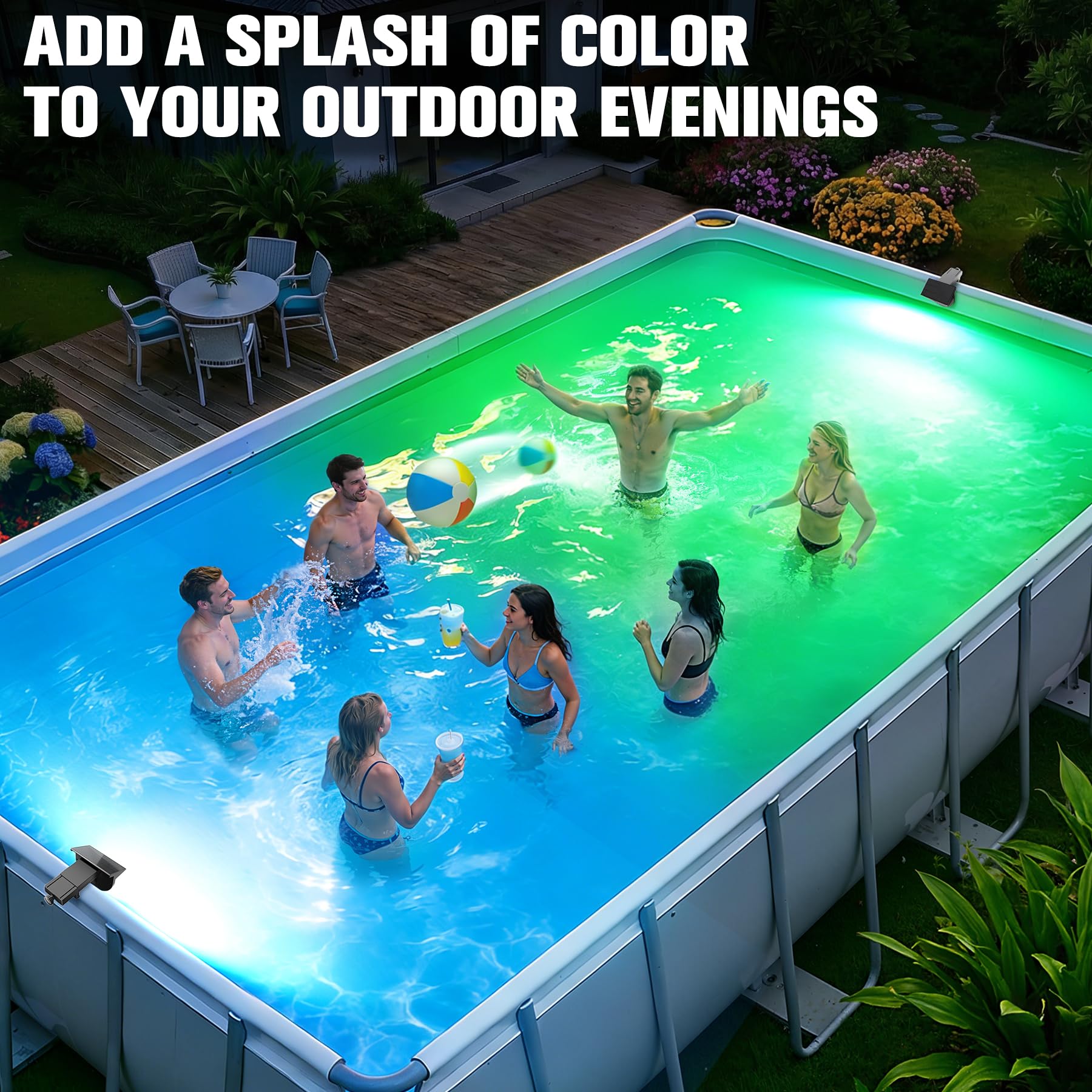 Niceput Solar Pool Lights - packaging and contents