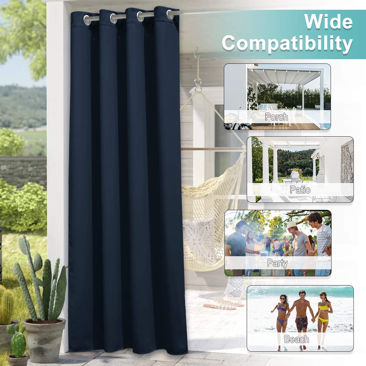 NICETOWN curtain panels showcasing thermal insulation