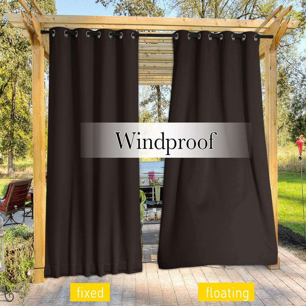 NICETOWN curtains with fixing rope for stability