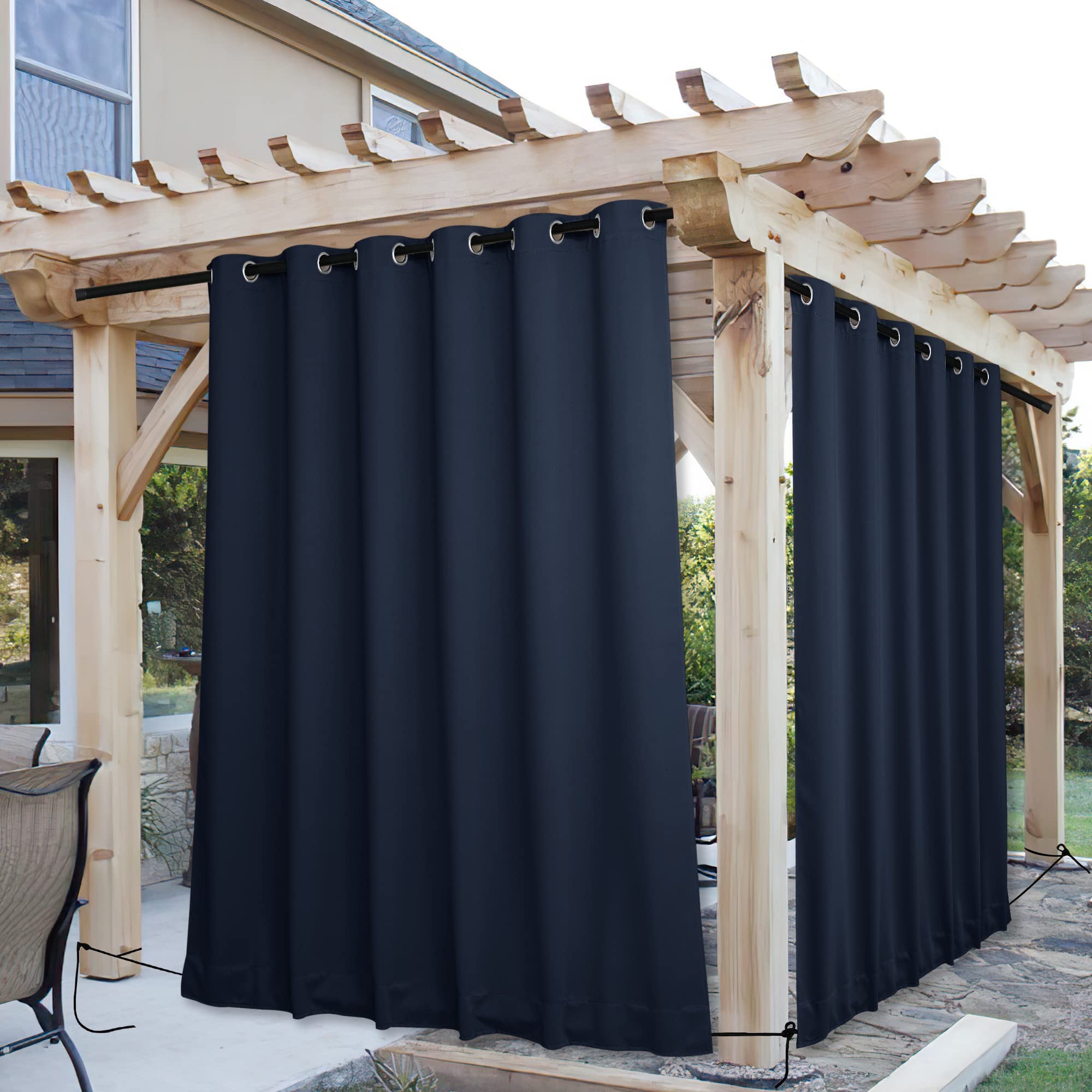 NICETOWN Outdoor Curtain packaged with rope and grommet