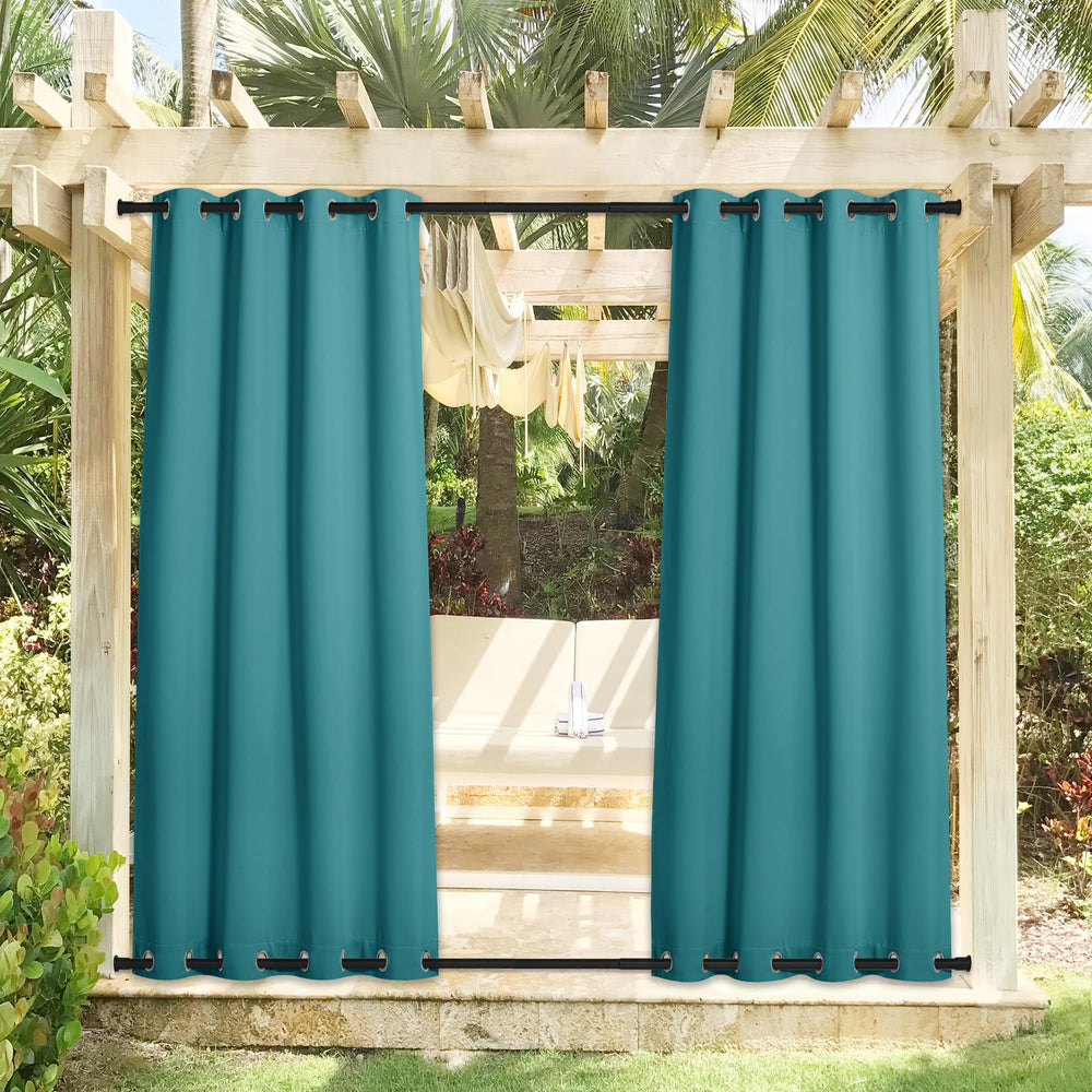 NICETOWN Outdoor Curtains installation with grommets