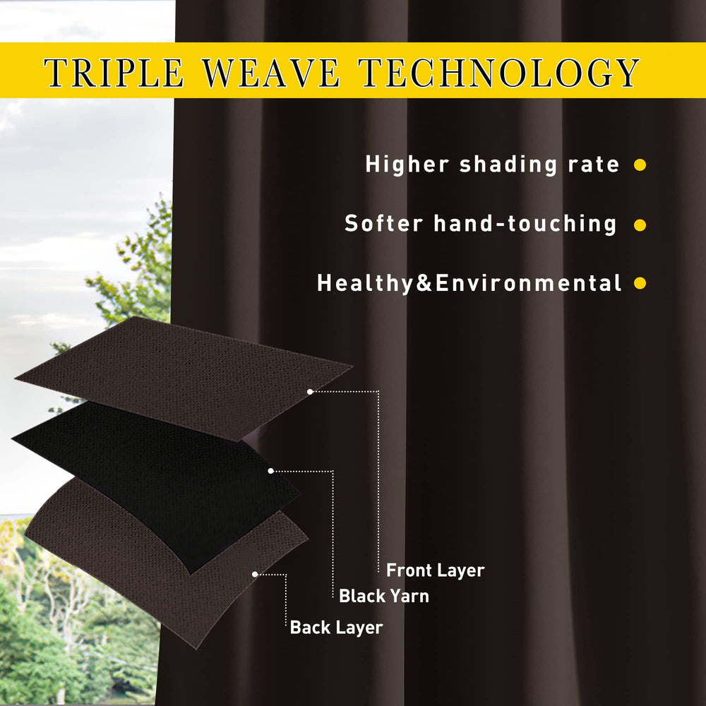 NICETOWN outdoor curtains package contents including panels and rope