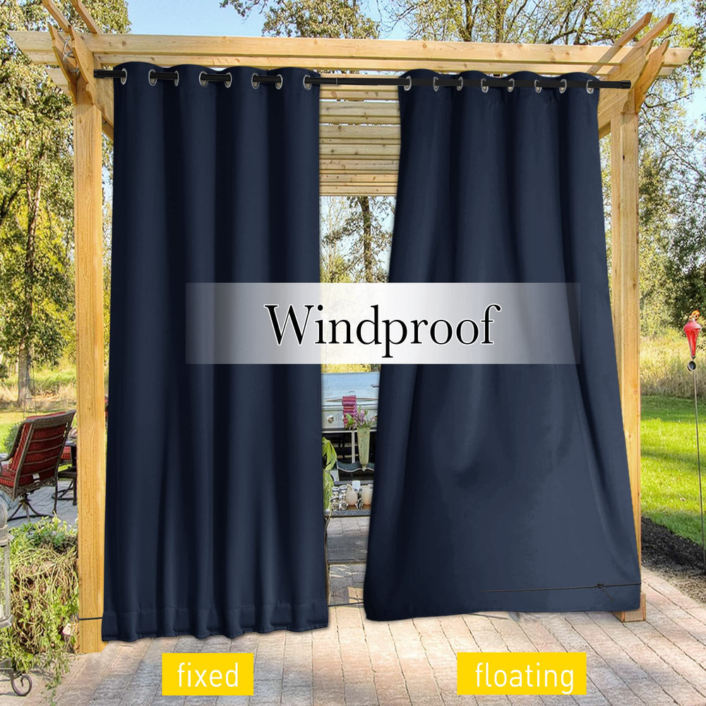 NICETOWN Outdoor Curtains showing light control