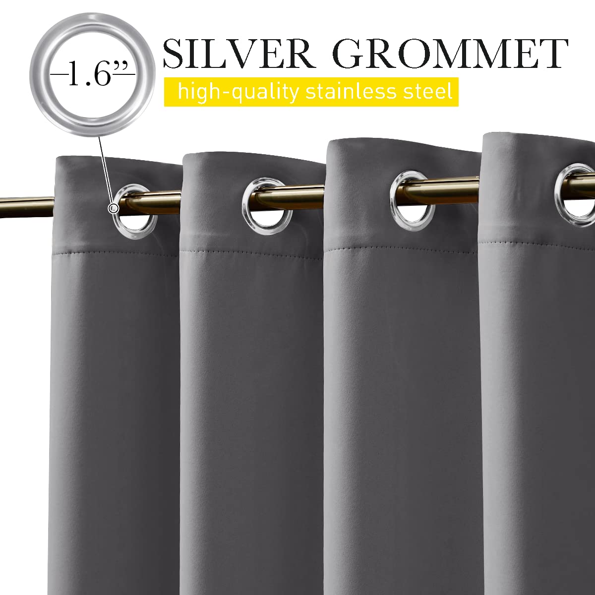 NICETOWN outdoor curtains with waterproof fabric close-up