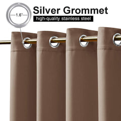 NICETOWN patio curtain with grommets close-up