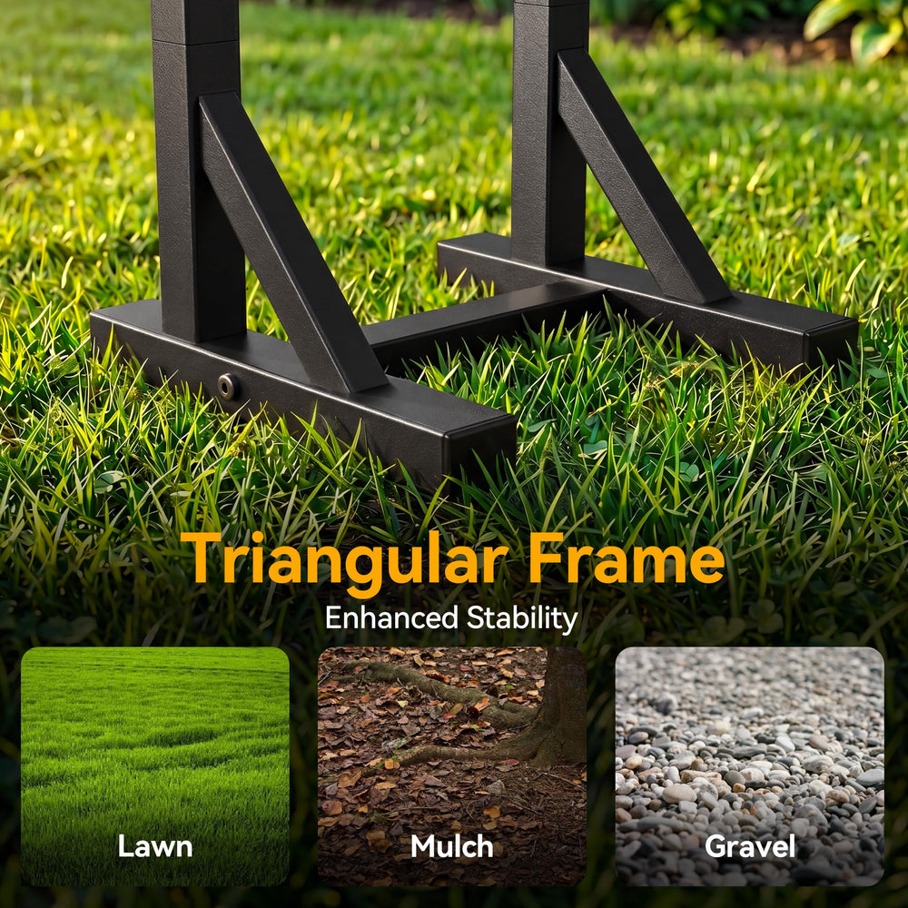 niffgaff Garden Hose Holder Stand close-up of metal construction