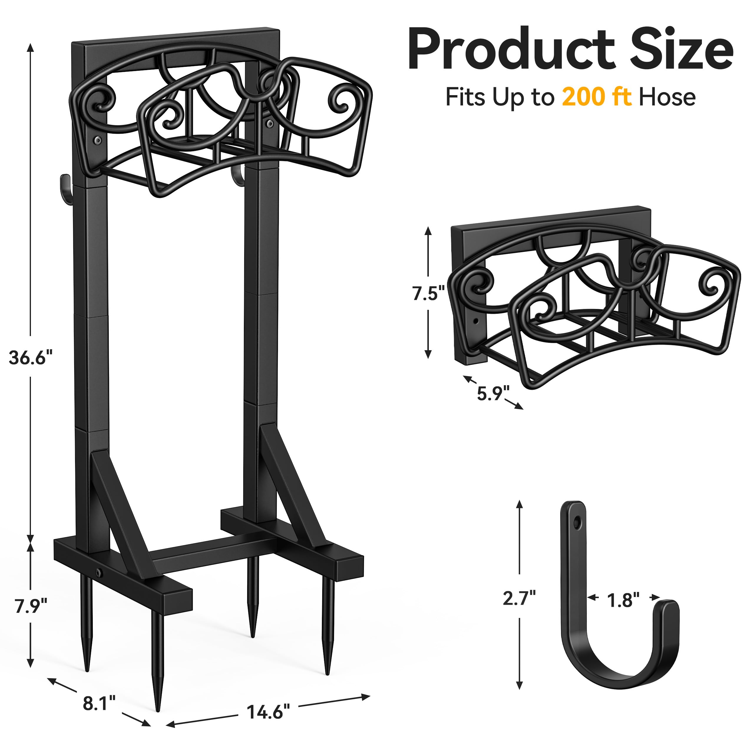 niffgaff Garden Hose Holder Stand in a garden setting