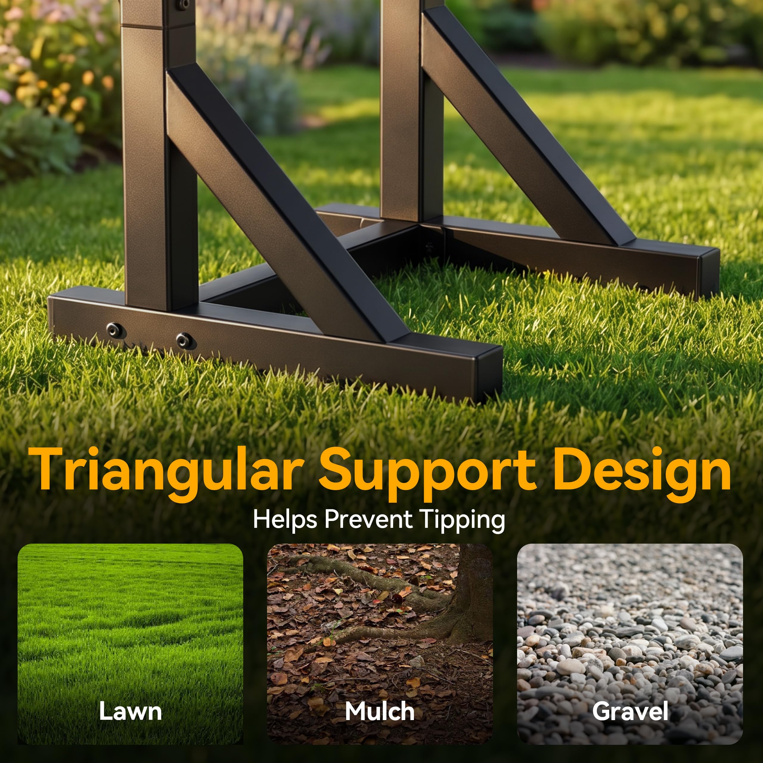 niffgaff Garden Hose Holder Stand showing sturdy metal construction