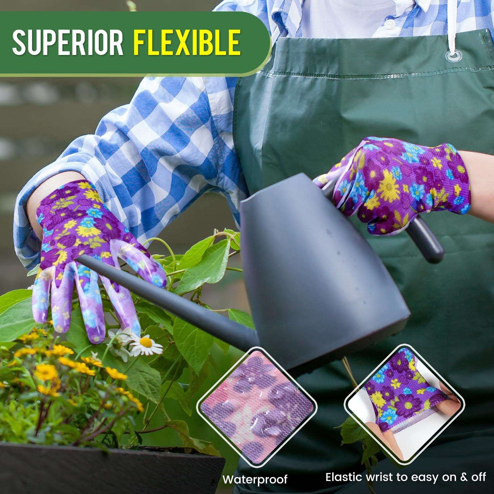 Nimalpal Gardening Gloves being used in a garden