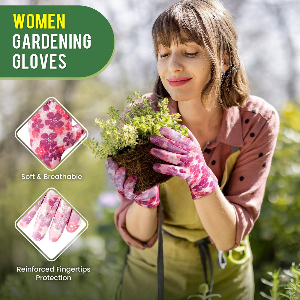 Nimalpal Gardening Gloves with vibrant colours displayed together