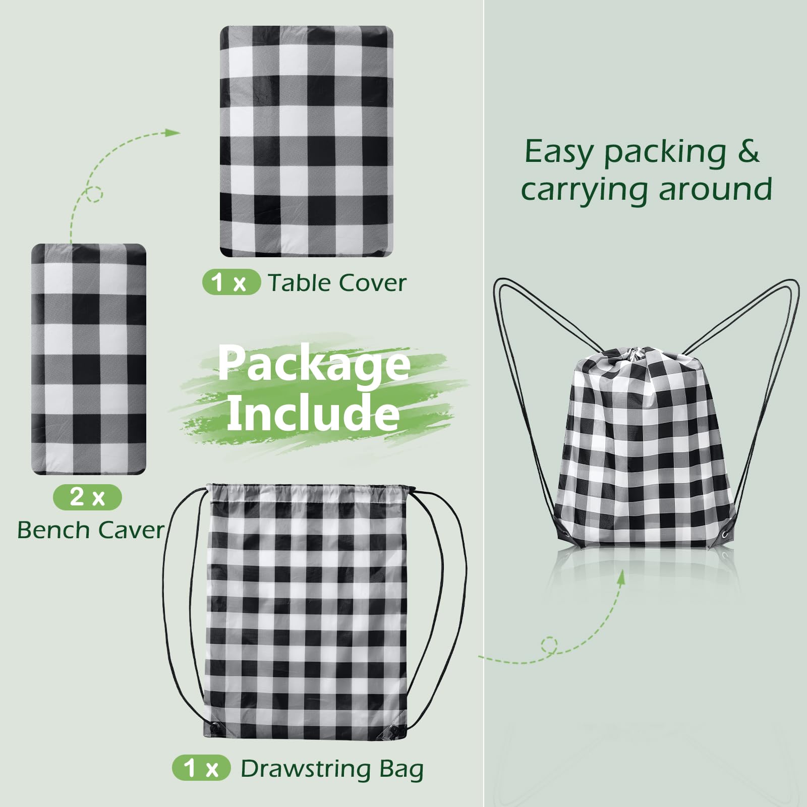 Nimalpal picnic covers packed in the drawstring bag