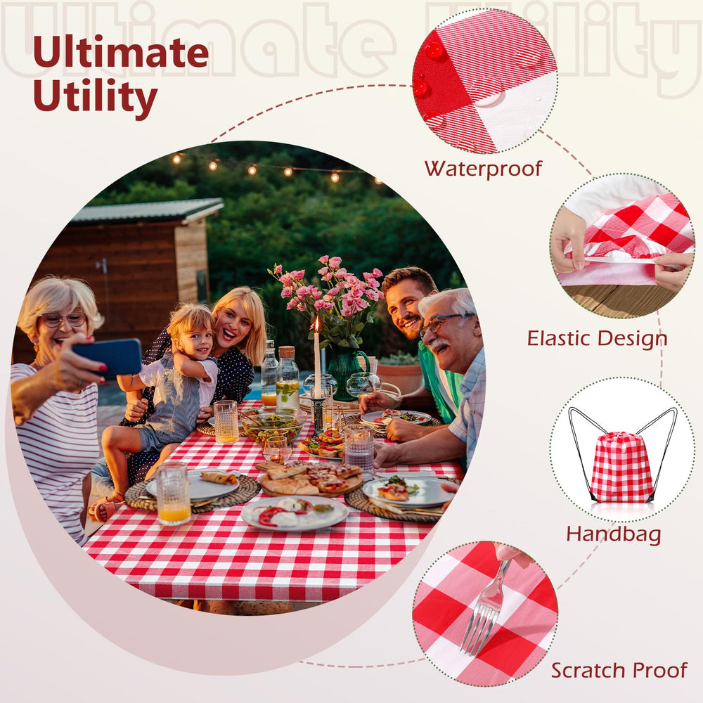 Nimalpal Picnic Table Cover set with drawstring storage bag