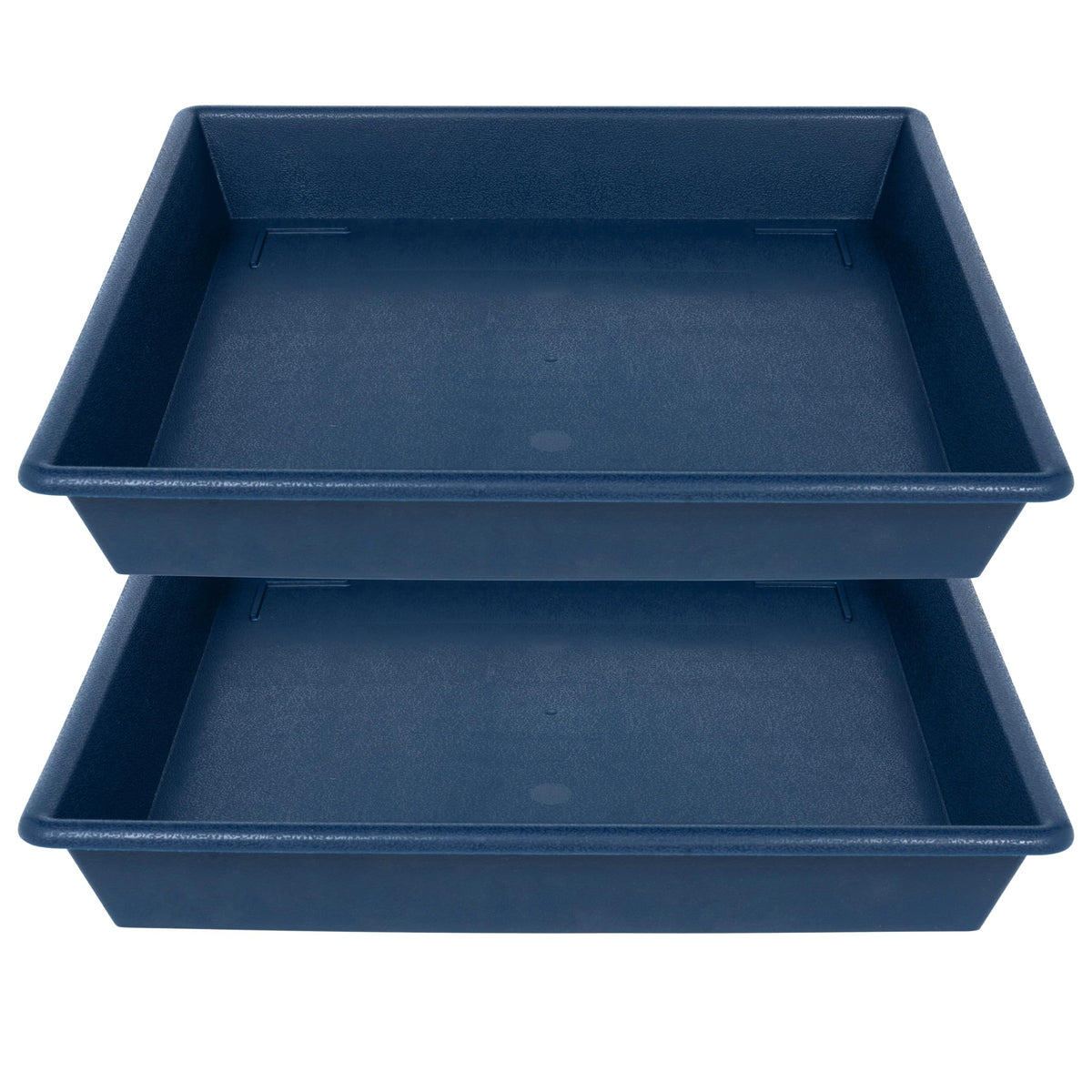 NIMYAU 16 inch square plant saucer blue top view