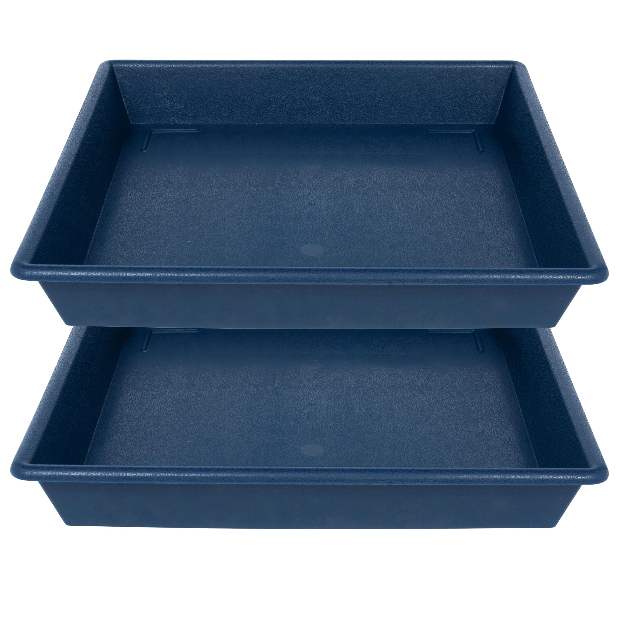 NIMYAU 18 Inch Square Plant Saucer blue front view