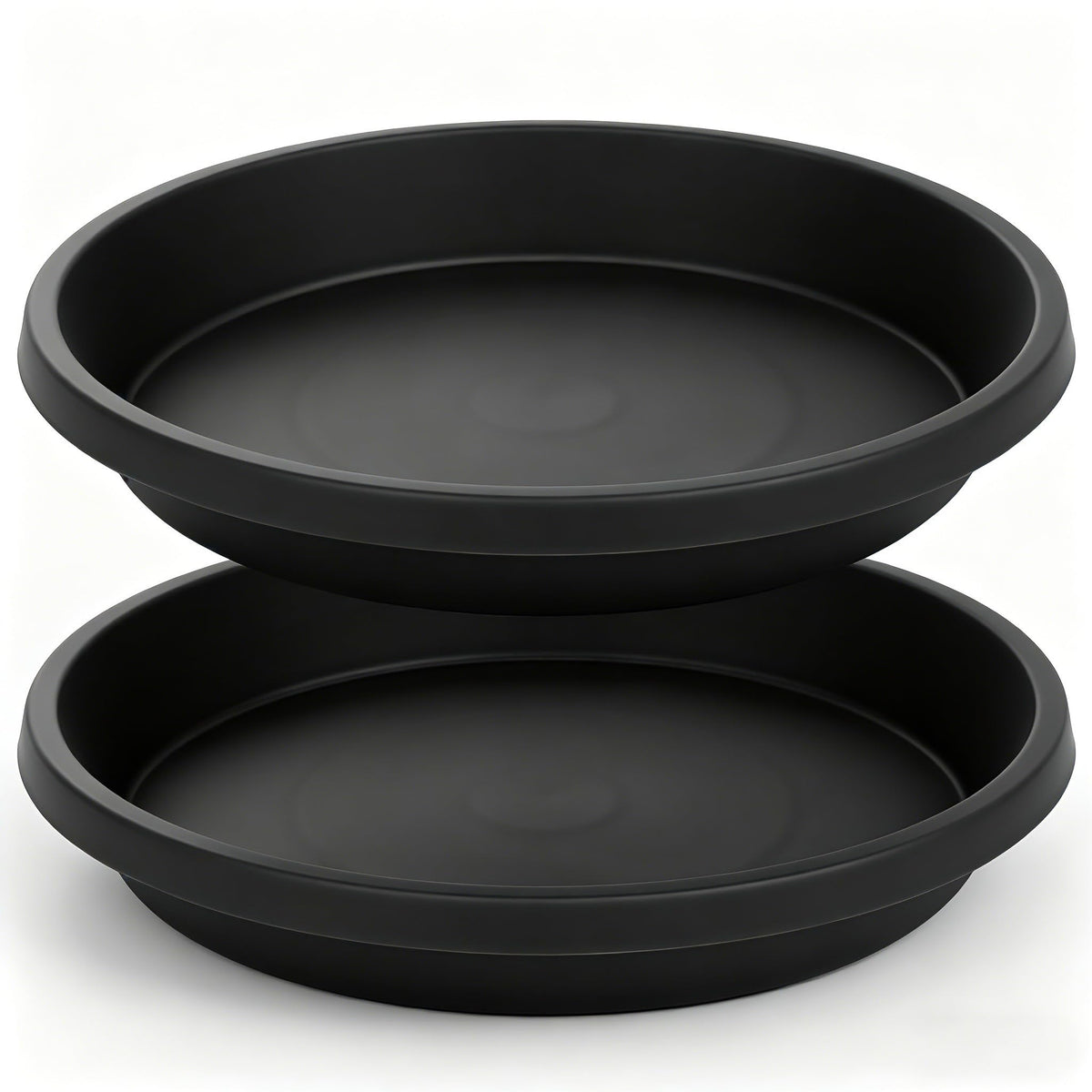NIMYAU 2 Pack Plant Saucer 16 Inch black front view