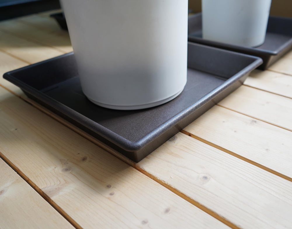NIMYAU Square Plant Saucer 16 inch showing drainage feature