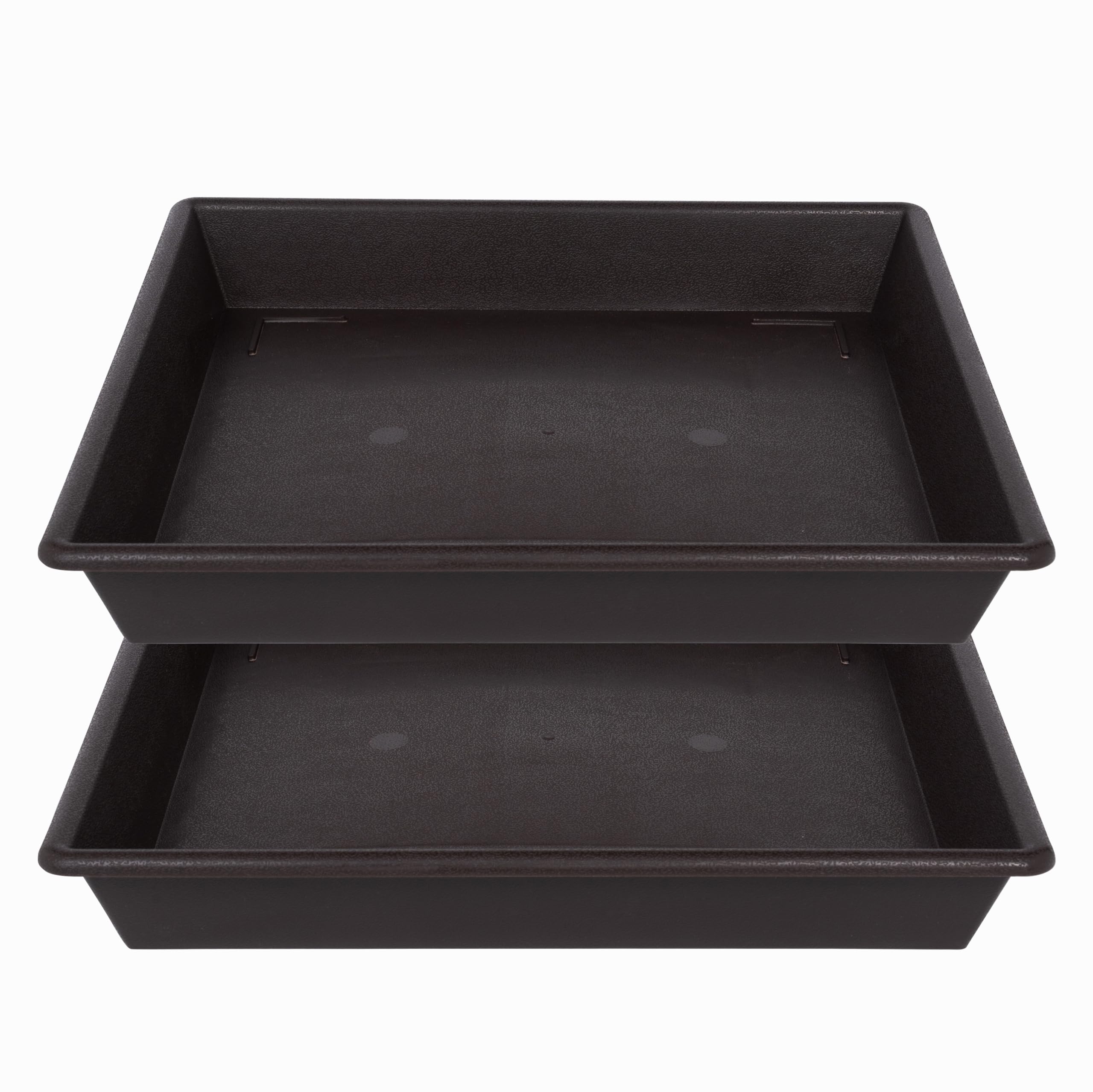 NIMYAU Square Plant Saucer 16 inch top view brown
