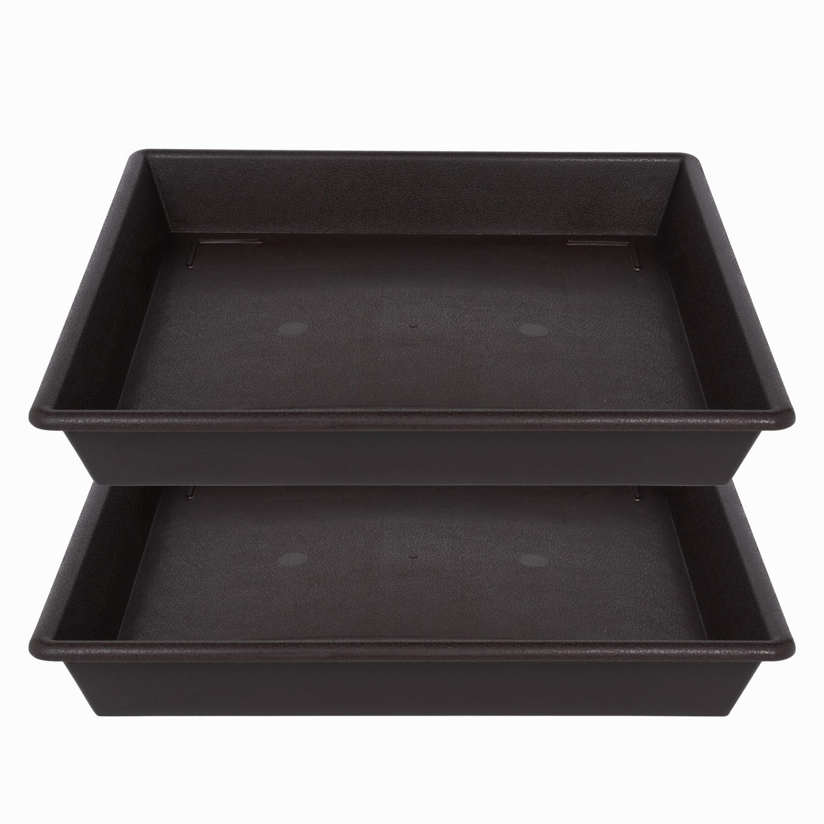 NIMYAU Square Plant Saucer 16 inch top view brown