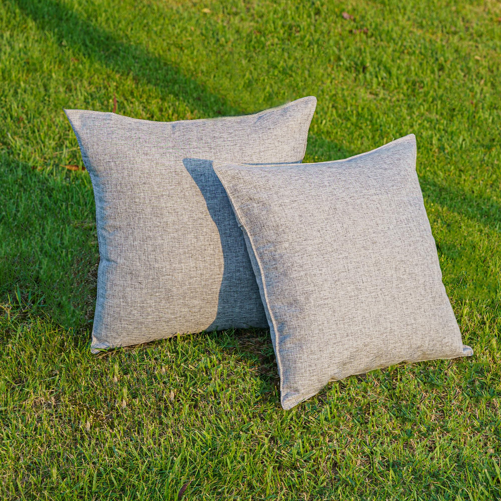 NiNi ALL grey cushion cover on picnic setup
