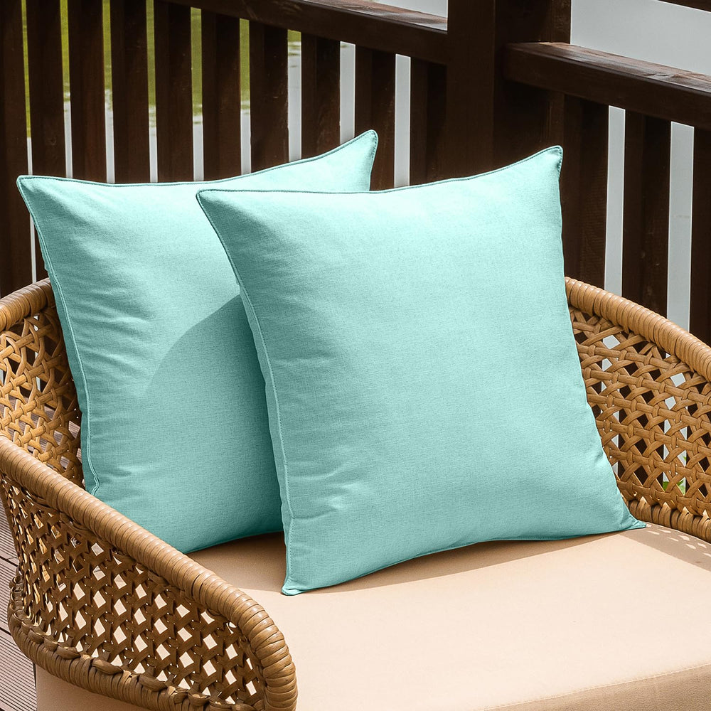 NiNi ALL Waterproof Outdoor Pillow Cover Lake Blue front view