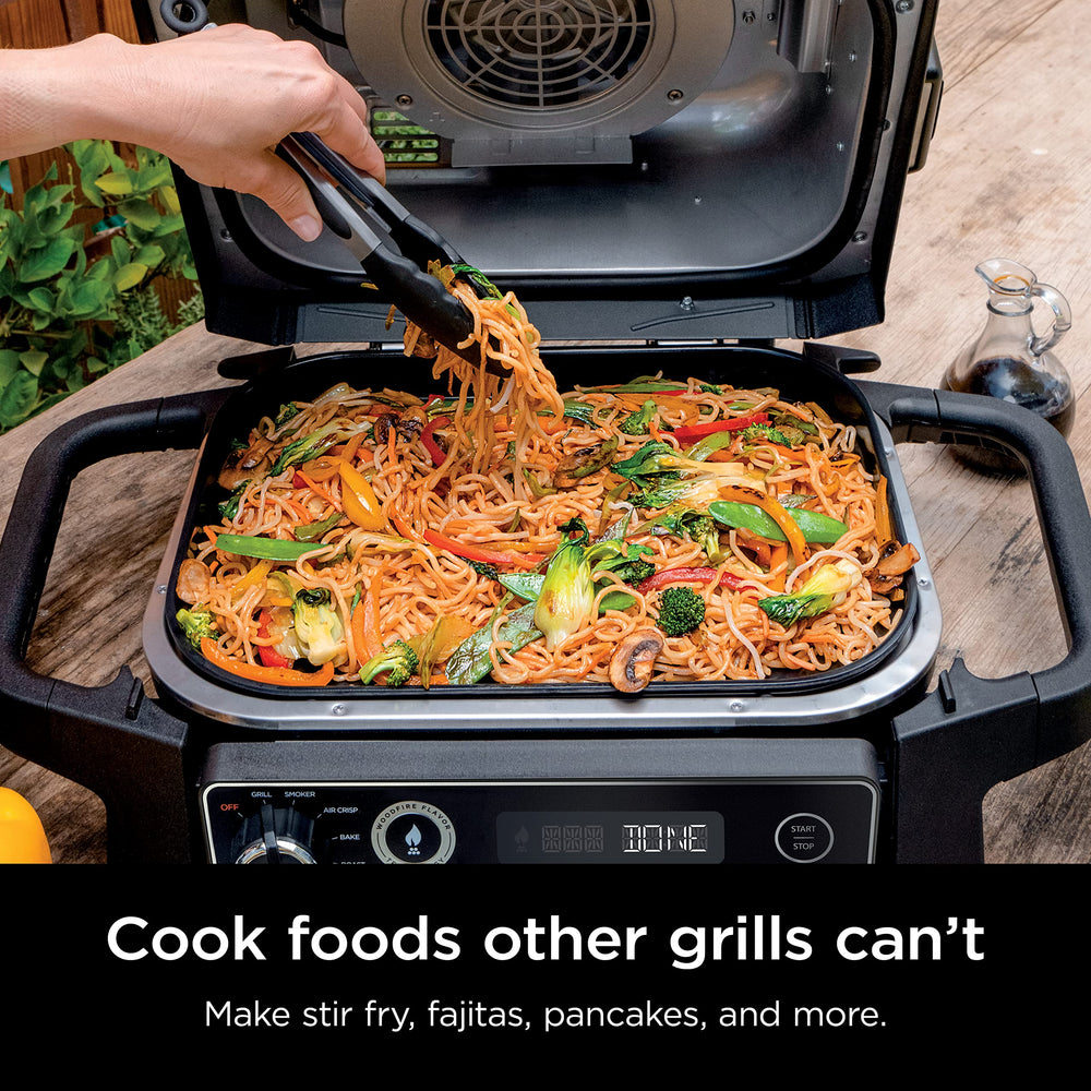Ninja Woodfire Griddle Plate side view with dimensions