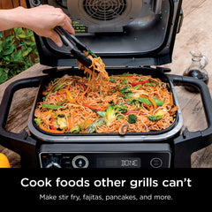 Ninja Woodfire Griddle Plate side view with dimensions