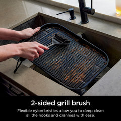 Ninja Woodfire Grill Cleaning Brush side view with scraper tool