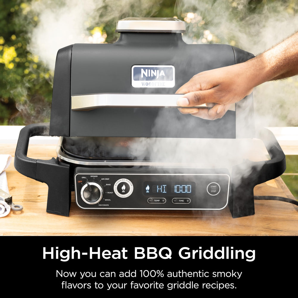 Ninja Woodfire Outdoor Flat Top Griddle Plate in packaging