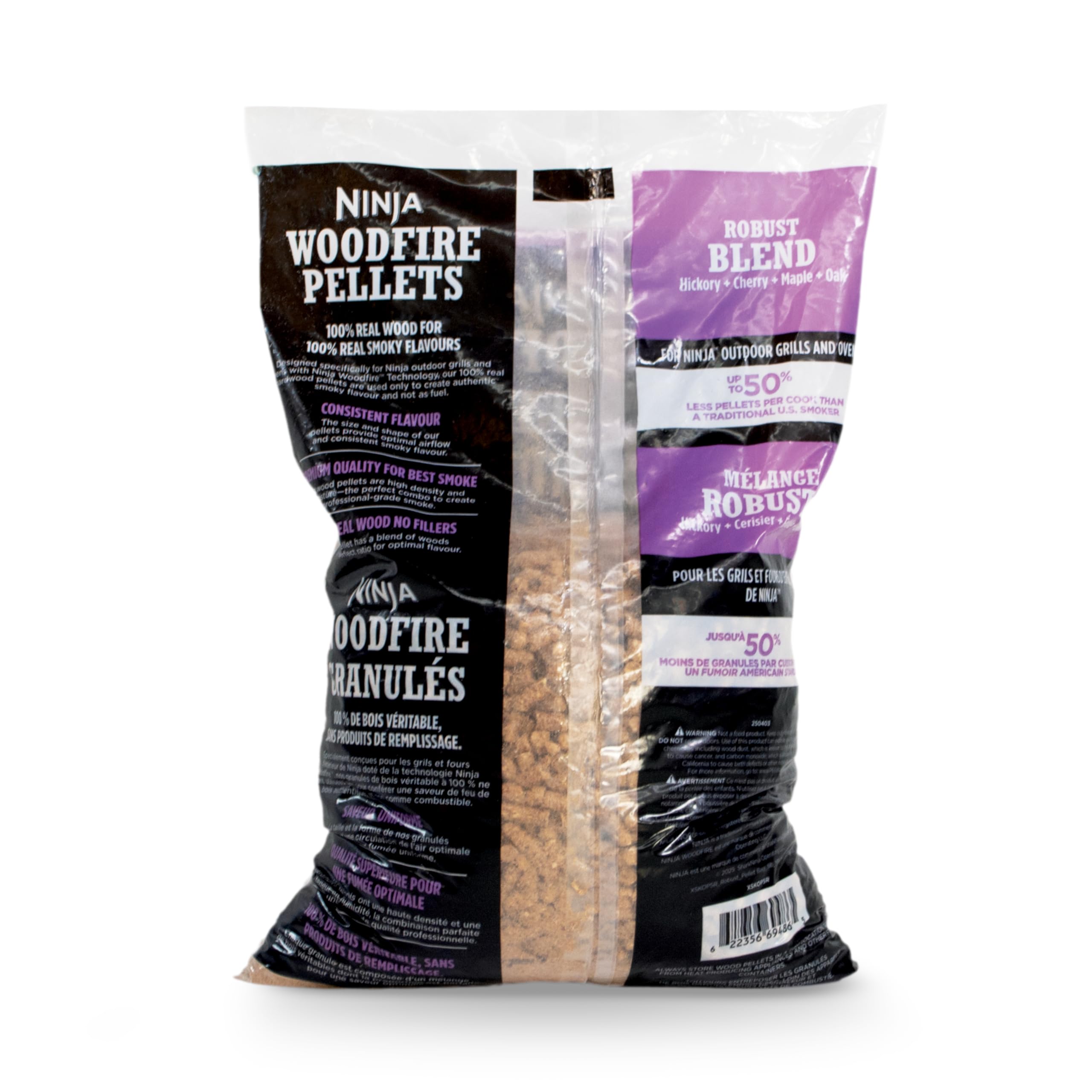 Ninja Woodfire Pellets being poured into a grill