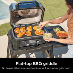 Ninja Woodfire Premium Griddle Plate side view showing dimensions