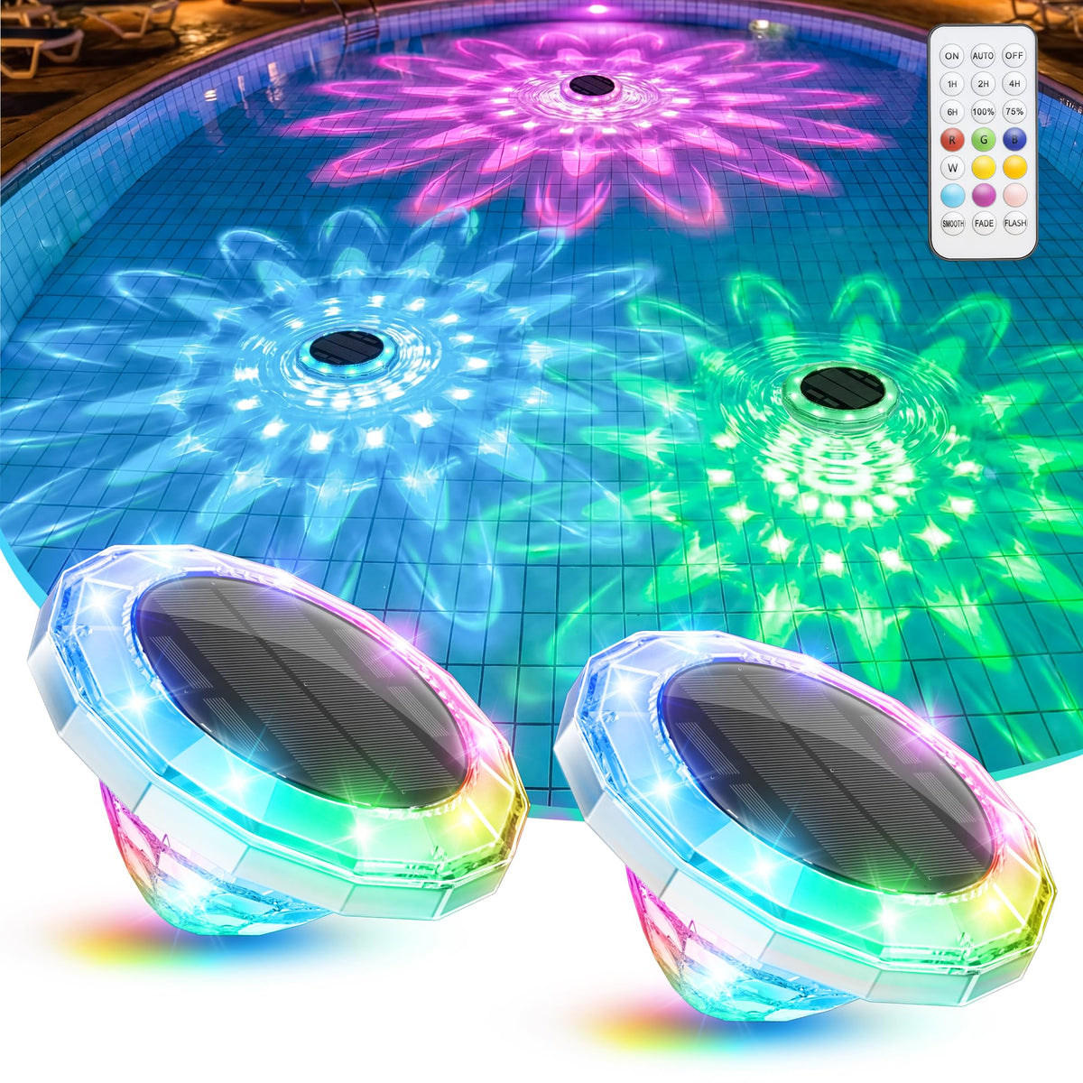 NIORSUN Floating Solar Pool Light front view