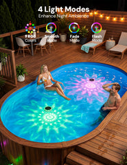 NIORSUN Floating Solar Pool Light in water